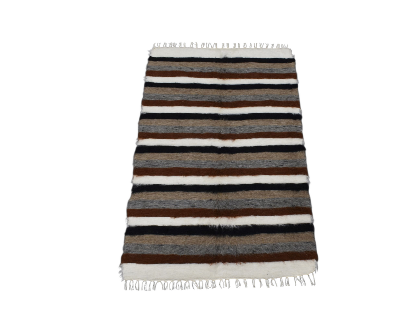 Kilim Antik El Dokuma Tiftik Yün Siirt Battaniyesi Kilim 0804 - Yeni - Çok Renkli