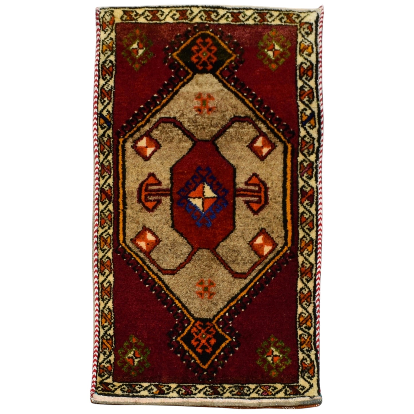 Kilim Antik El Dokuma Çift Yüzlü Malatya Yün Halı 0809 - Antika - Çok Renkli Yastık