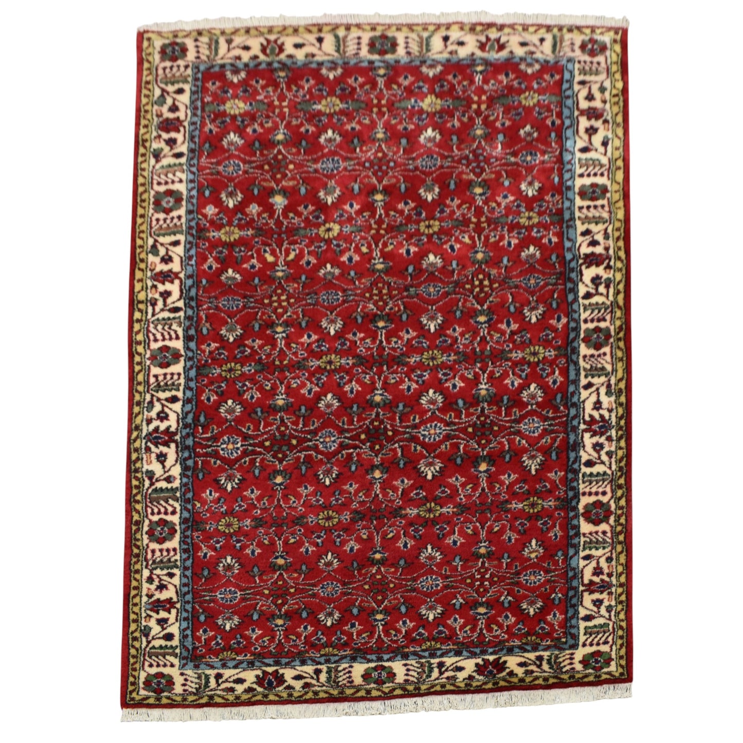 Kilim Antik El Dokuma 5m2 Çiçekli Yün Halı 0816 - Yeni - Kırmızı
