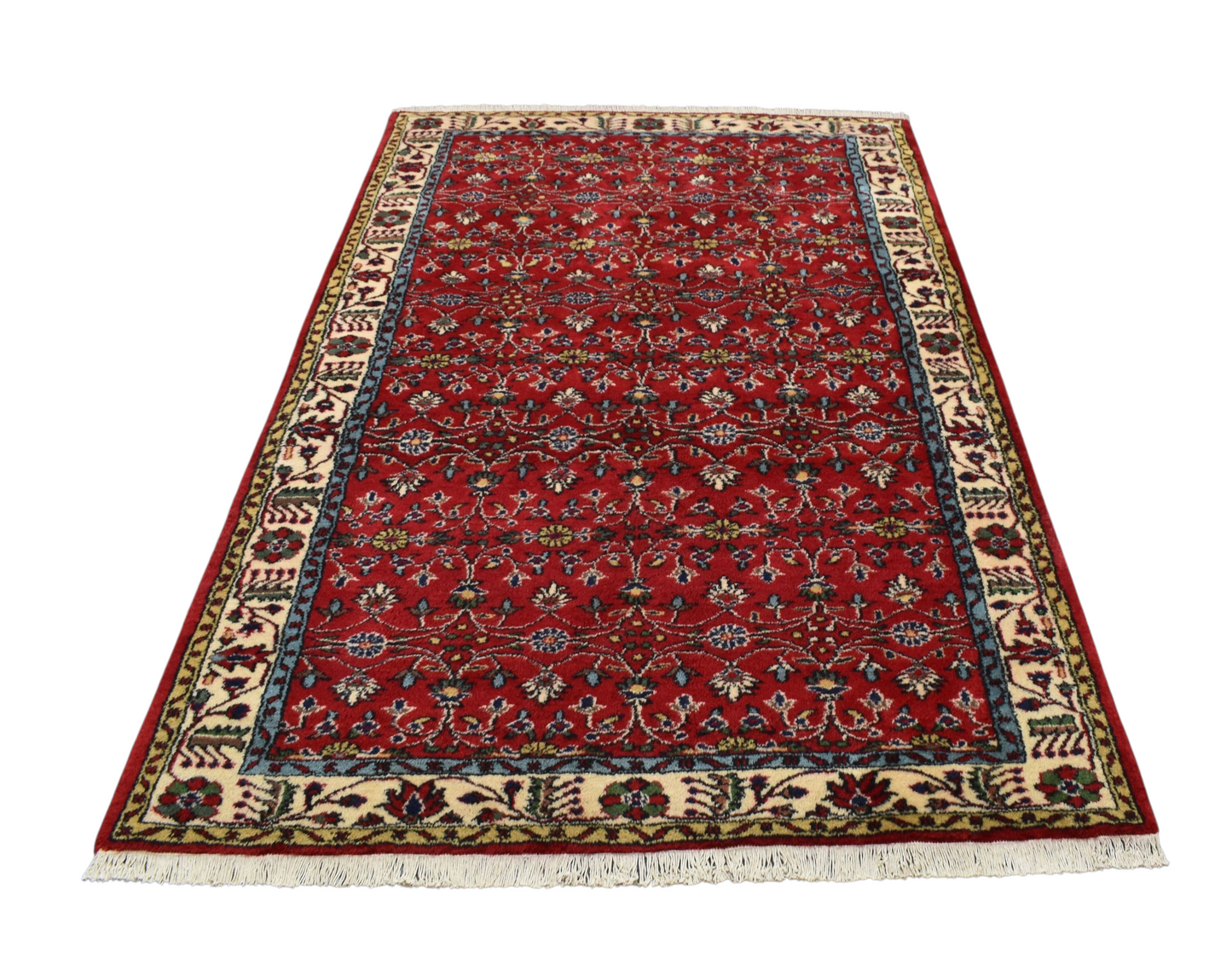 Kilim Antik El Dokuma 5m2 Çiçekli Yün Halı 0816 - Yeni - Kırmızı