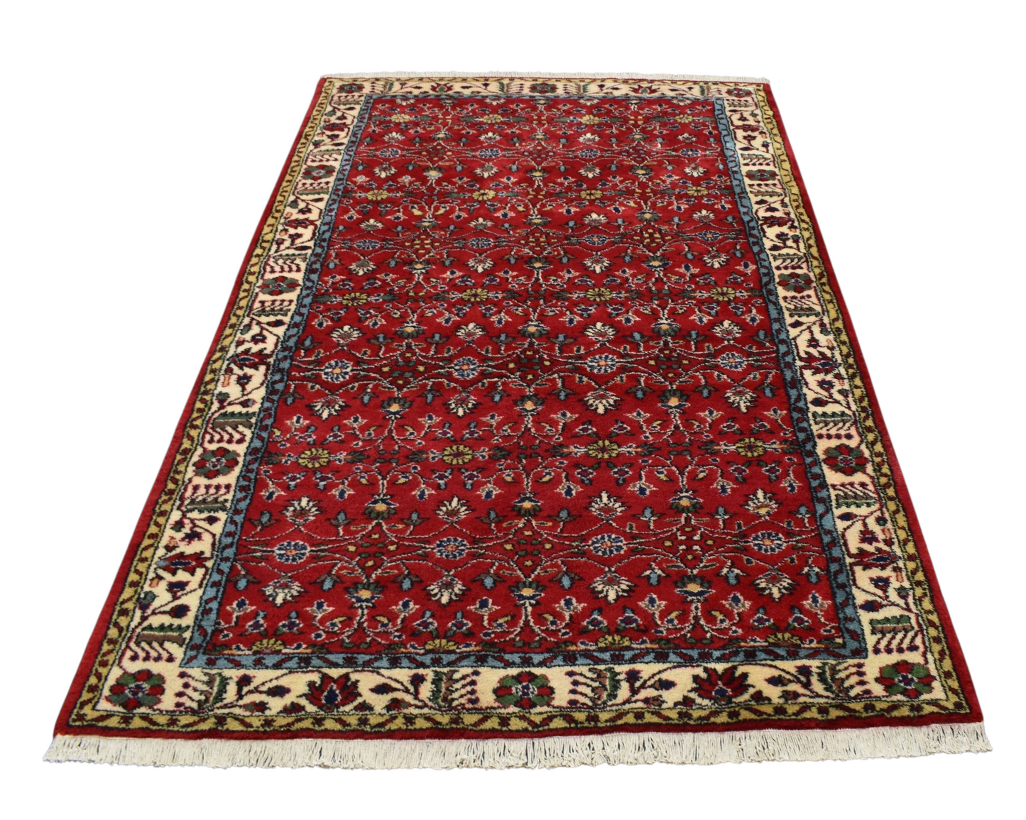 Kilim Antik El Dokuma 5m2 Çiçekli Yün Halı 0816 - Yeni - Kırmızı