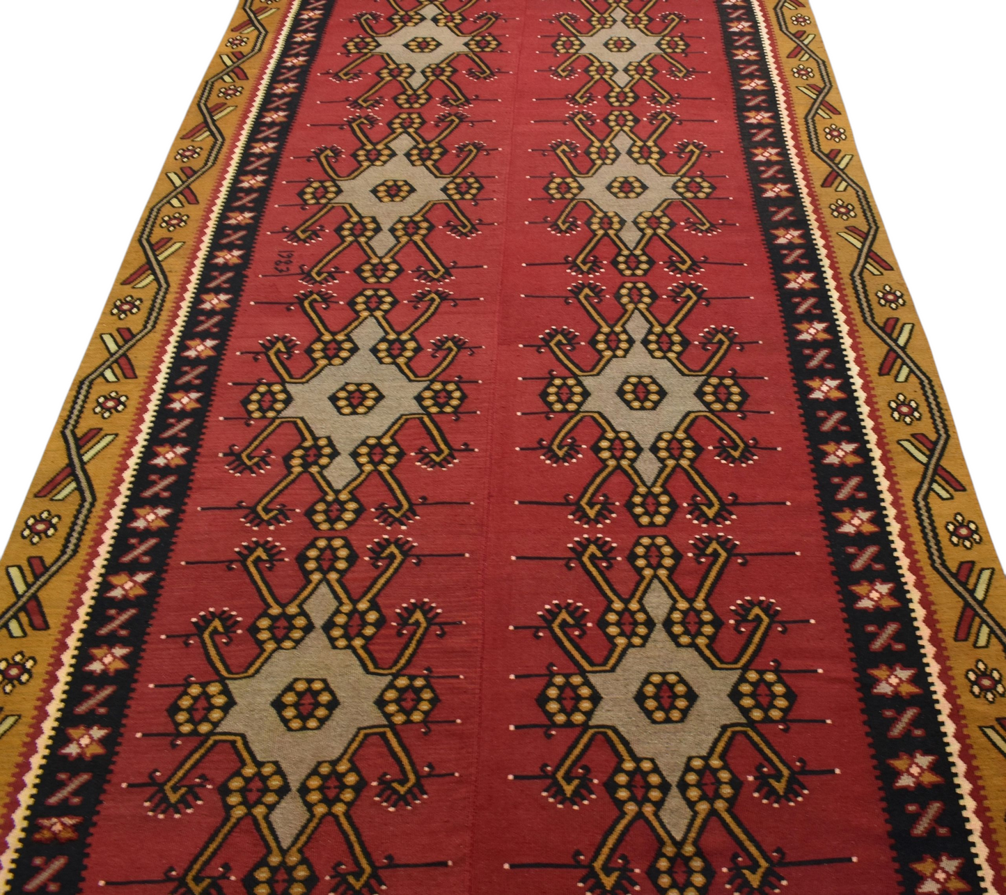 Kilim Antik El Dokuma Sarız Kayseri Yün Salon Kilimi 0817 - Yeni - Çok Renkli