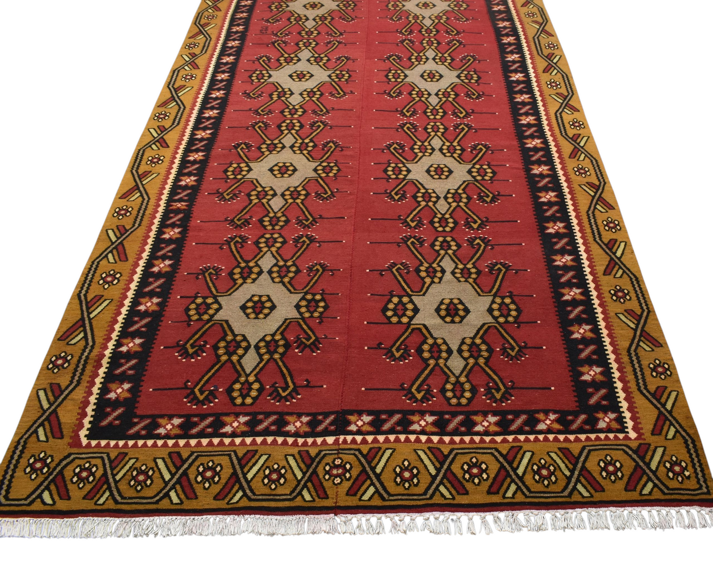 Kilim Antik El Dokuma Sarız Kayseri Yün Salon Kilimi 0817 - Yeni - Çok Renkli