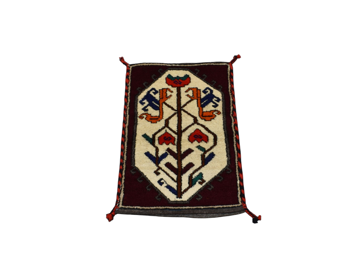 Kilim Antik El Dokuma Çift Yüzlü Malatya Yün Halı 0823 - Yeni - Çok Renkli Yastık