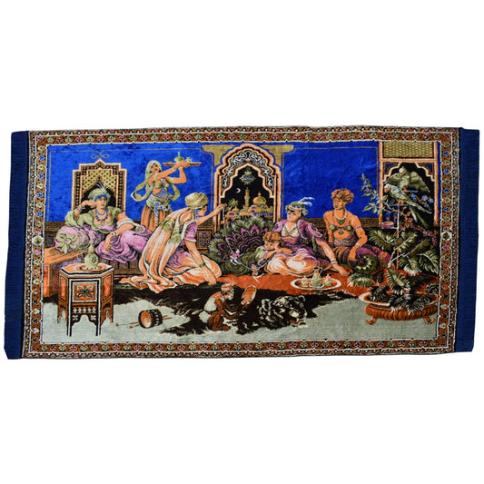 Kilim Antik Saray Tasvirli Falcı Bacı Temalı Duvar Halısı 0828 - Yeni - Çok Renkli