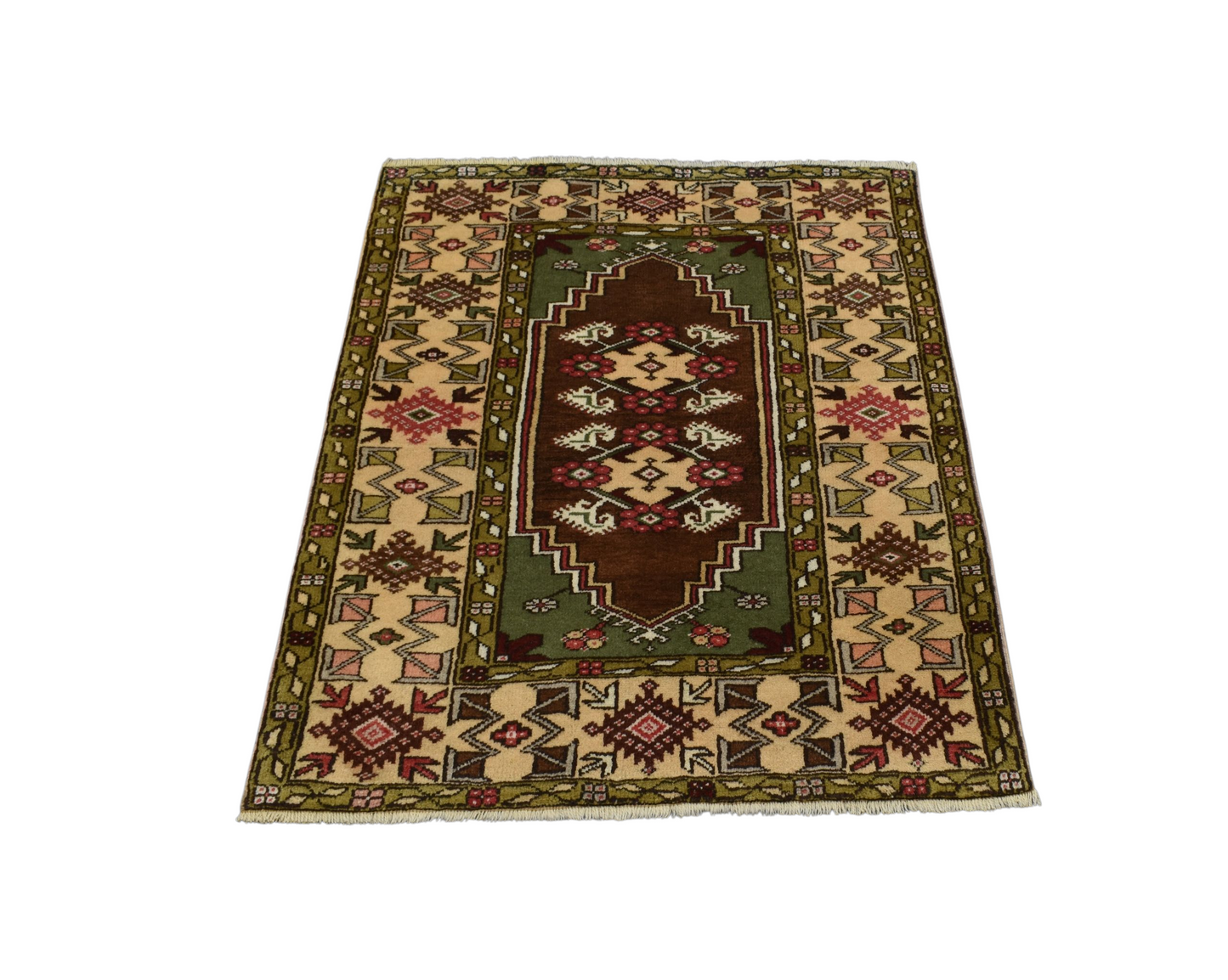 Kilim Antik El Dokuma Karaova Bozalan Muğla Milas Yün Halı 0832 - Yeni - Çok Renkli