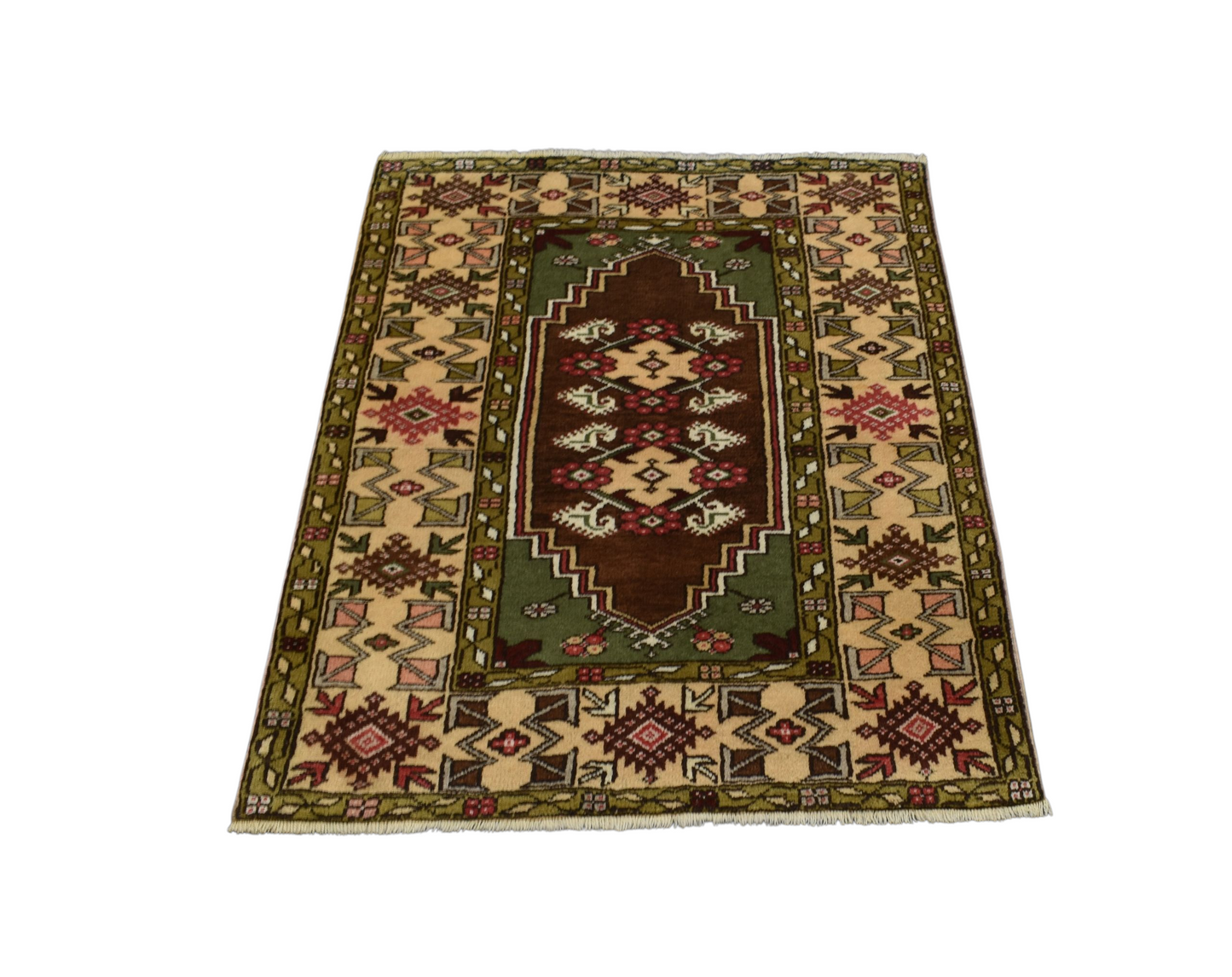 Kilim Antik El Dokuma Karaova Bozalan Muğla Milas Yün Halı 0832 - Yeni - Çok Renkli