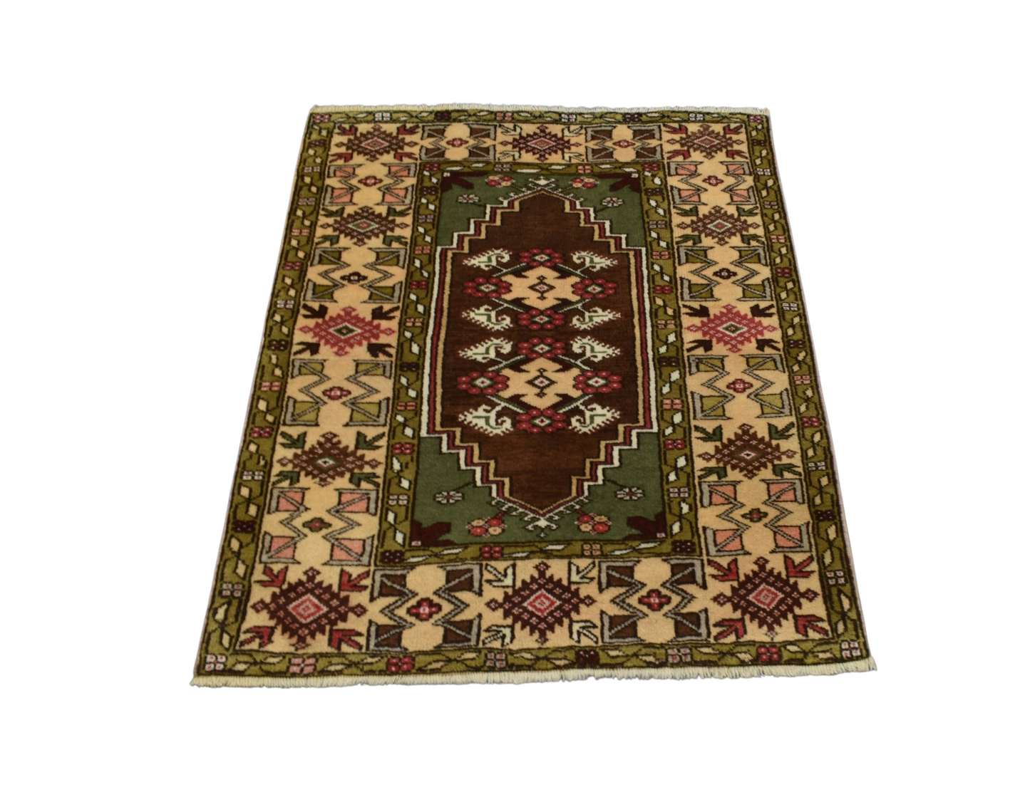 Kilim Antik El Dokuma Karaova Bozalan Muğla Milas Yün Halı 0832 - Yeni - Çok Renkli