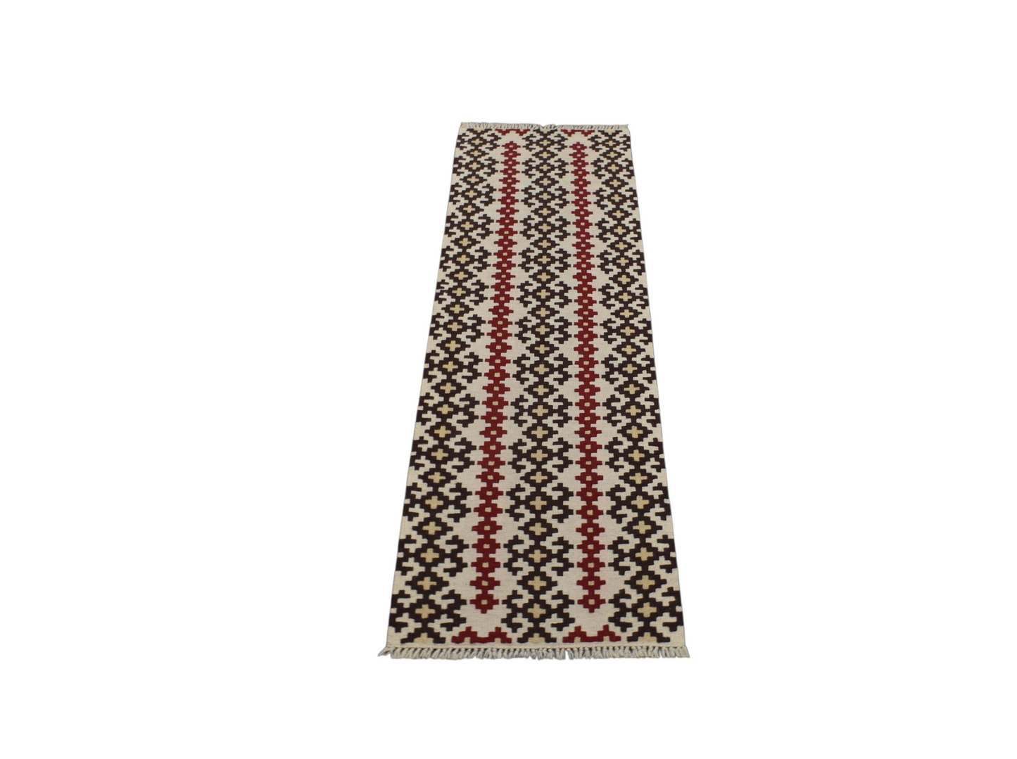 Kilim Antik El Dokuma Balıkesir Yörük Mini Yolluk Yün Kilim 0838 - Yeni - Çok Renkli