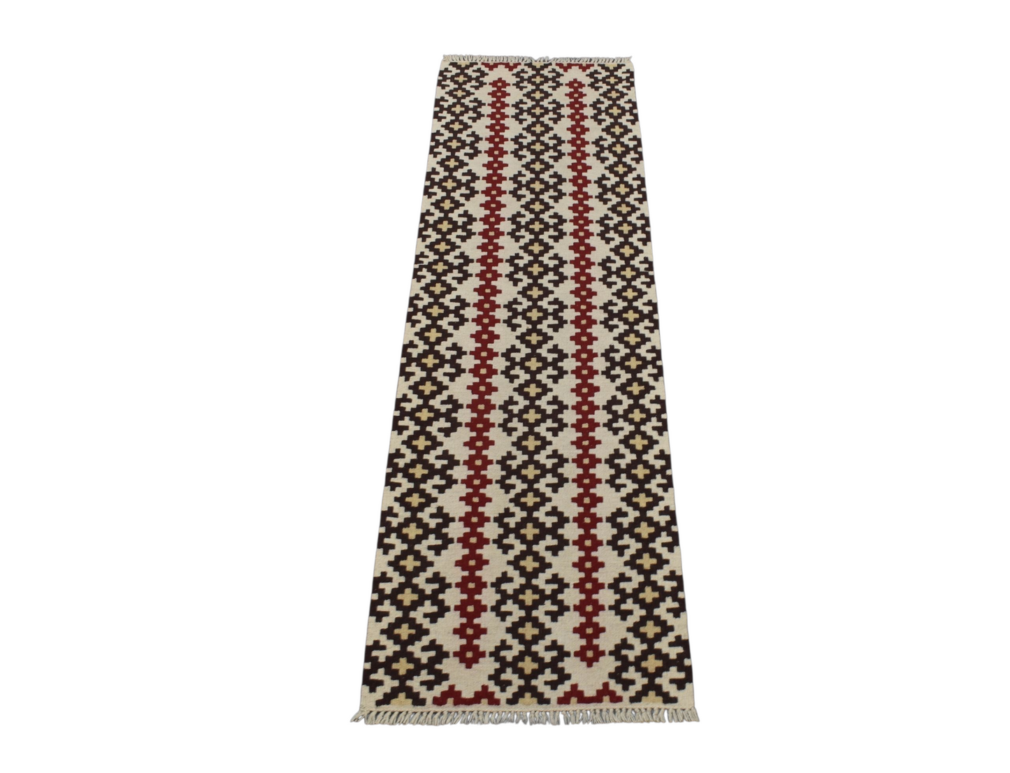 Kilim Antik El Dokuma Balıkesir Yörük Mini Yolluk Yün Kilim 0838 - Yeni - Çok Renkli
