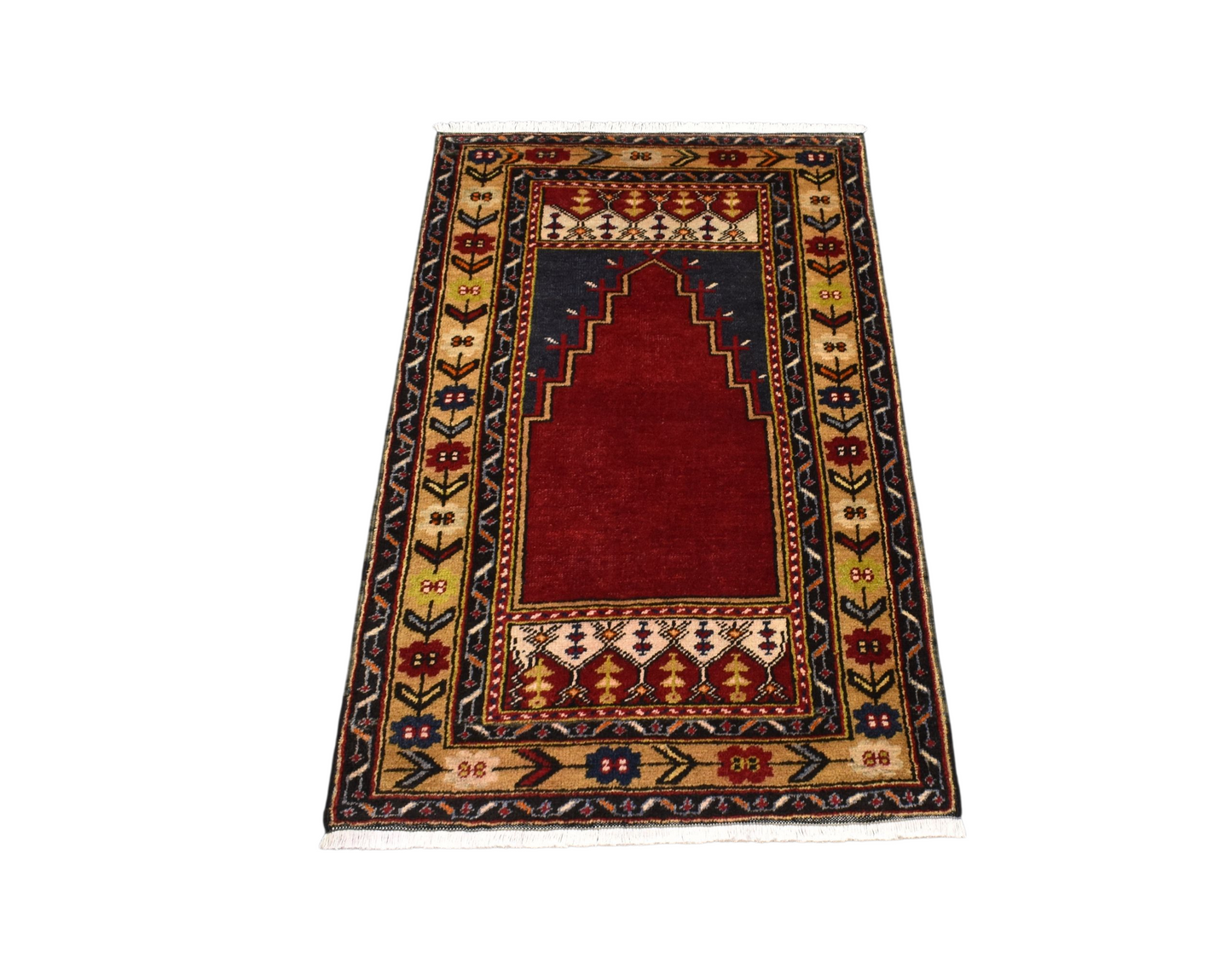 Kilim Antik El Dokuma Seccade Namazlık Niğde Maden Yün Halı 0841 - Yeni - Çok Renkli