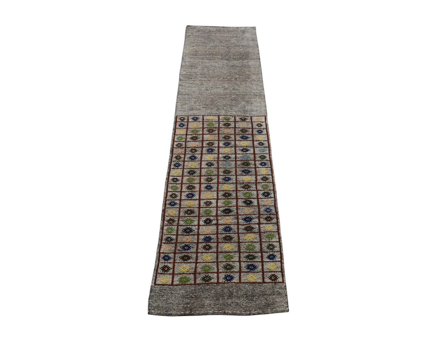 Kilim Antik El Dokuması Pastel Kağızman Yörük Yolluk Pamuklu Yün Kilim 0846 - Yeni - Çok Renkli