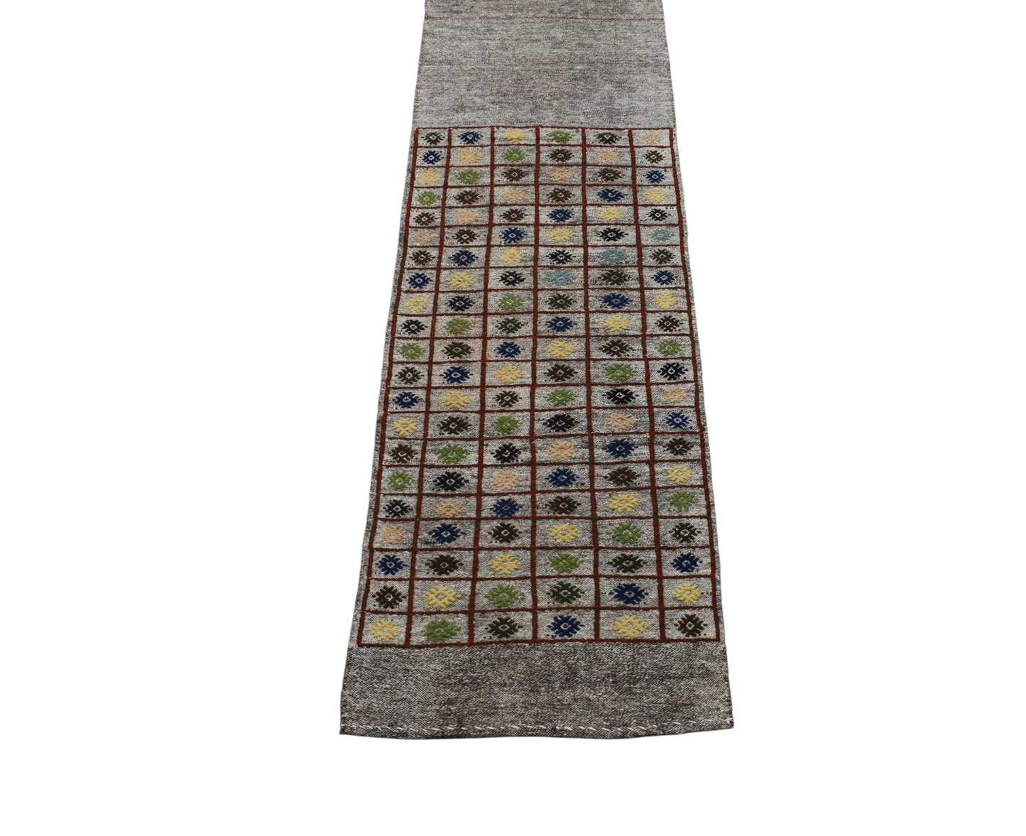 Kilim Antik El Dokuması Pastel Kağızman Yörük Yolluk Pamuklu Yün Kilim 0846 - Yeni - Çok Renkli