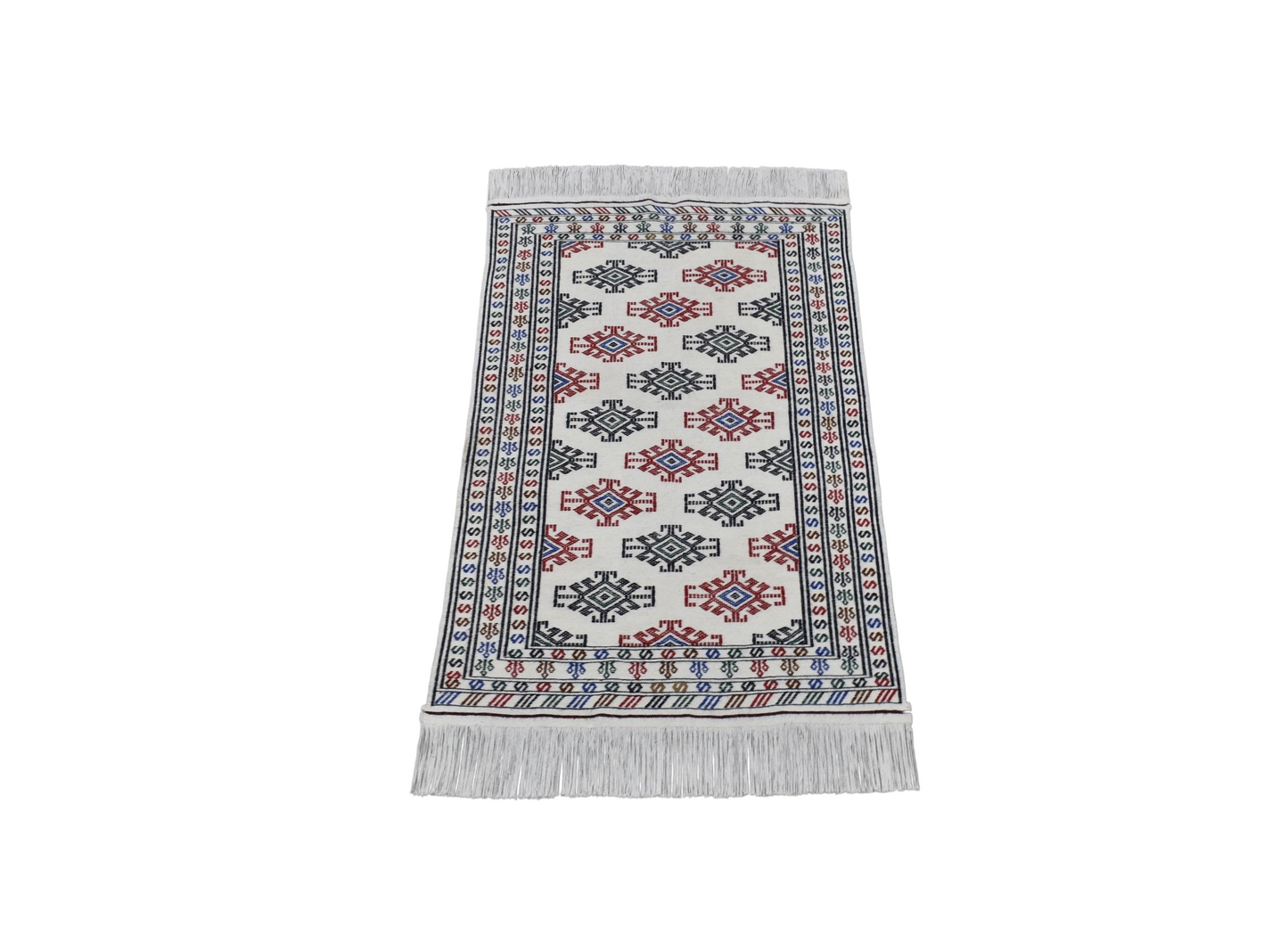 Kilim Antik El Dokuma Cerit Yörükleri İran Bukleli Pamuklu Yün Kilim 0847 - Yeni - Çok Renkli