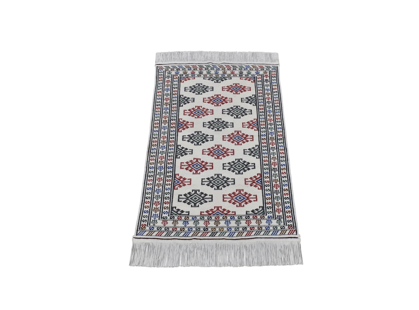 Kilim Antik El Dokuma Cerit Yörükleri İran Bukleli Pamuklu Yün Kilim 0847 - Yeni - Çok Renkli
