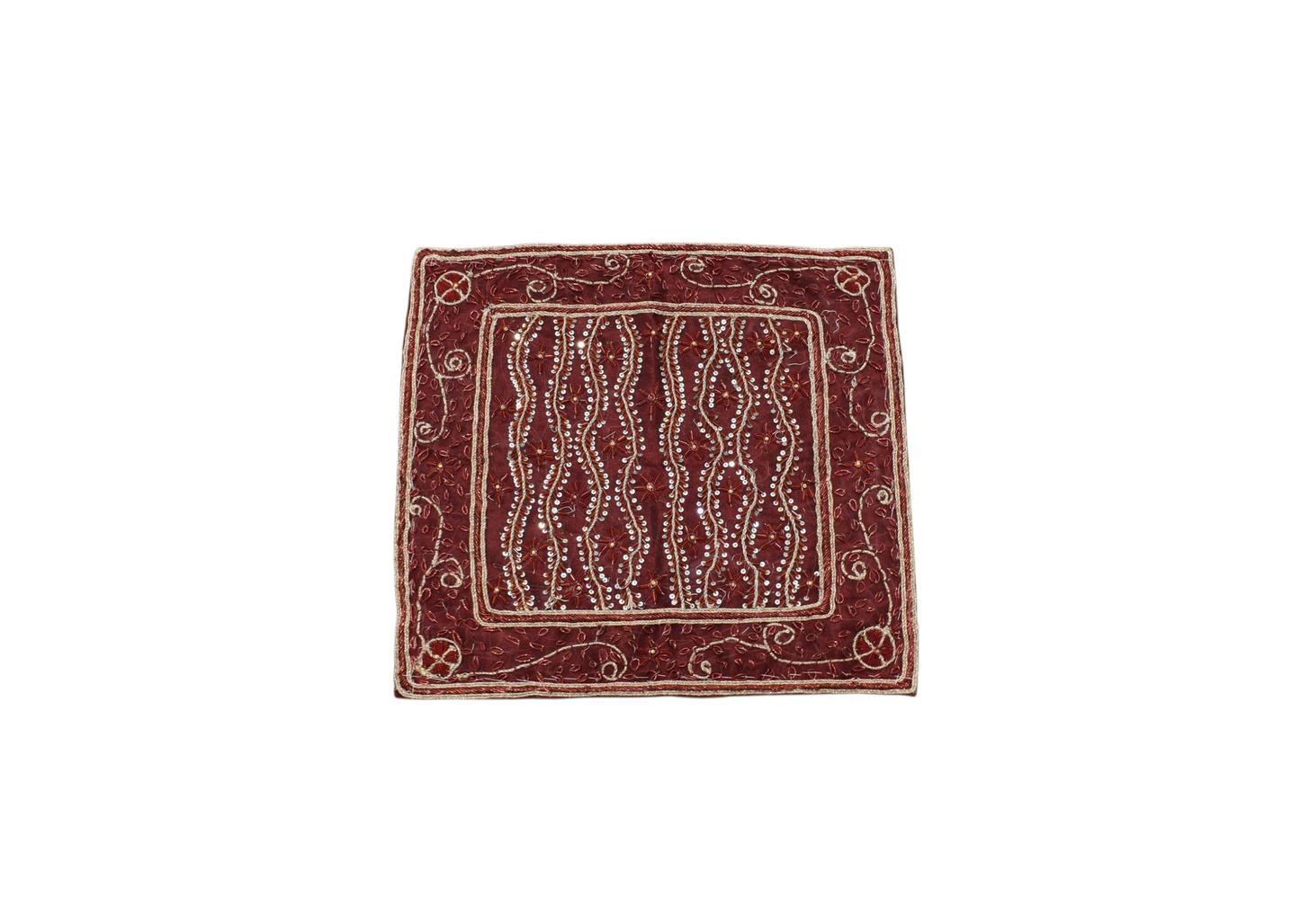 Kilim Antik El İşi İnce Kum Boncuklu Masa Sehpa Fiskos Örtüsü 0854 - Yeni - Çok Renkli