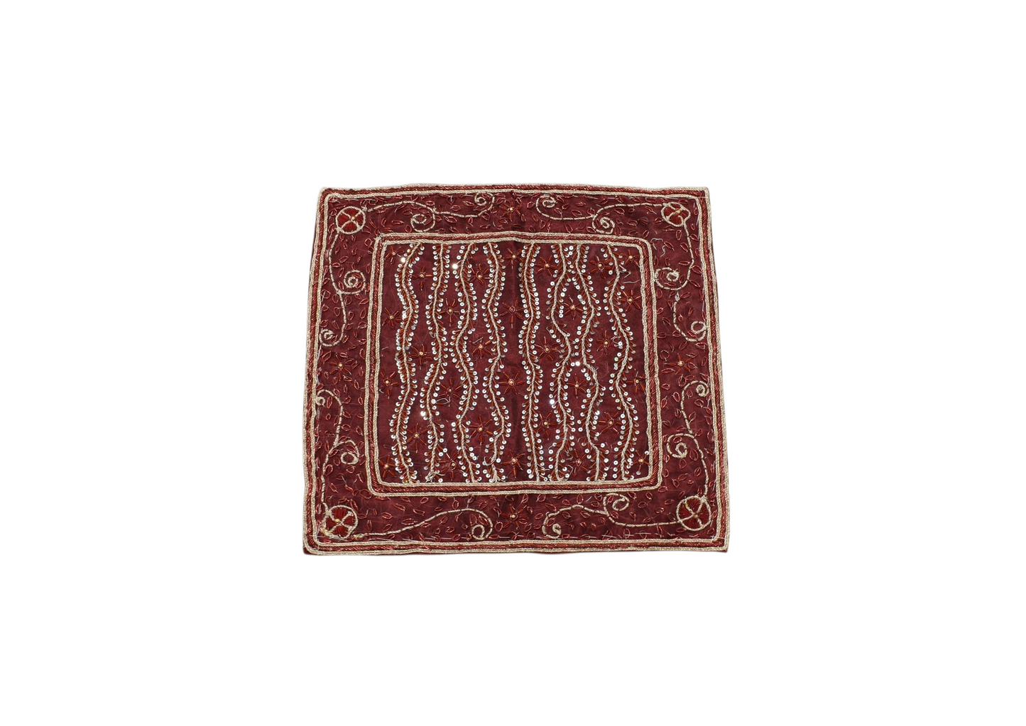 Kilim Antik El İşi İnce Kum Boncuklu Masa Sehpa Fiskos Örtüsü 0854 - Yeni - Çok Renkli