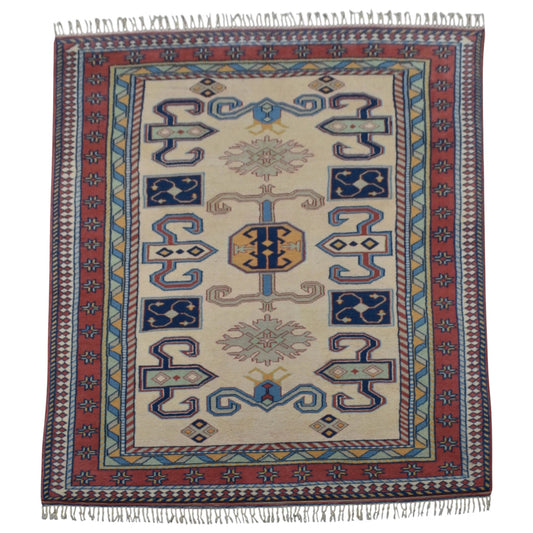Kilim Antik El Dokuma İzmir Antik Yörük Yün Salon Halısı 0859 - Yeni - Çok Renkli