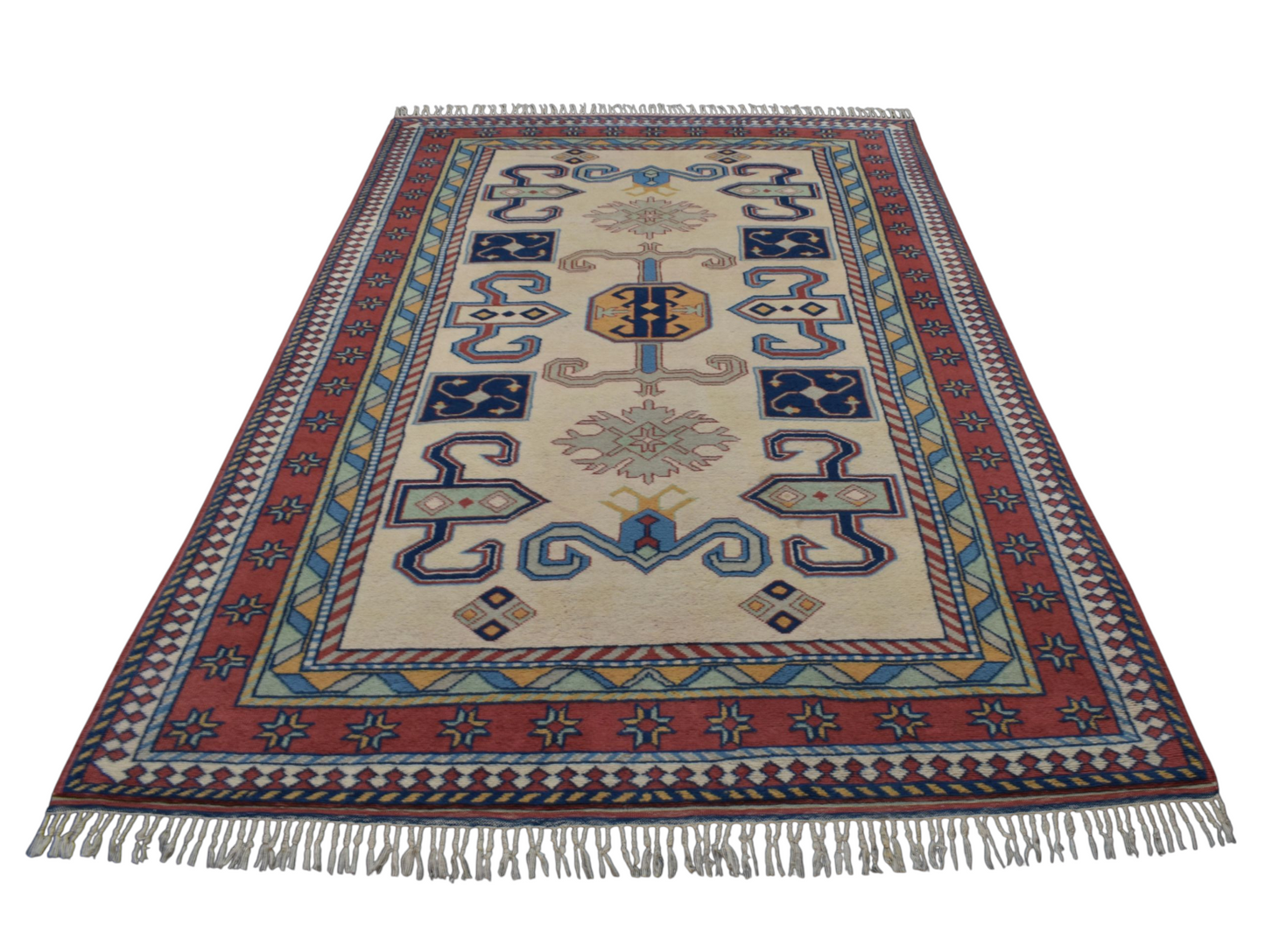 Kilim Antik El Dokuma İzmir Antik Yörük Yün Salon Halısı 0859 - Yeni - Çok Renkli