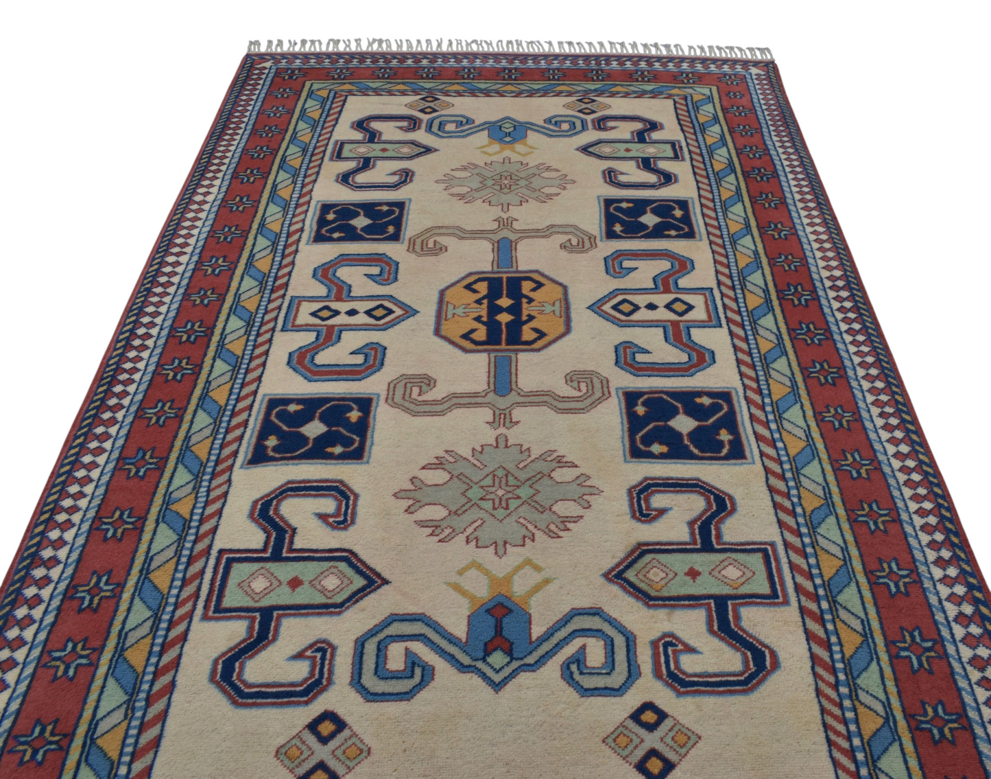 Kilim Antik El Dokuma İzmir Antik Yörük Yün Salon Halısı 0859 - Yeni - Çok Renkli