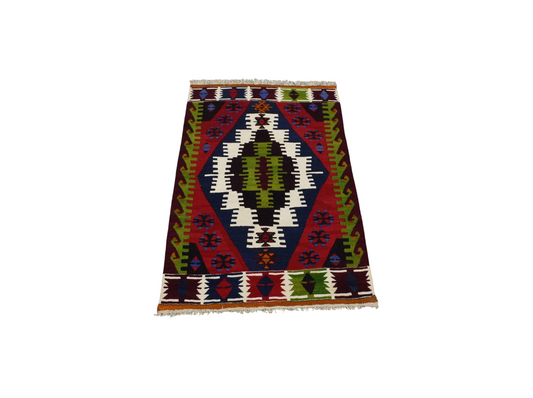 Kilim Antik El Dokuma Yün Niğde Çukurkuyu Kilimi 0085 - Yeni - Çok Renkli