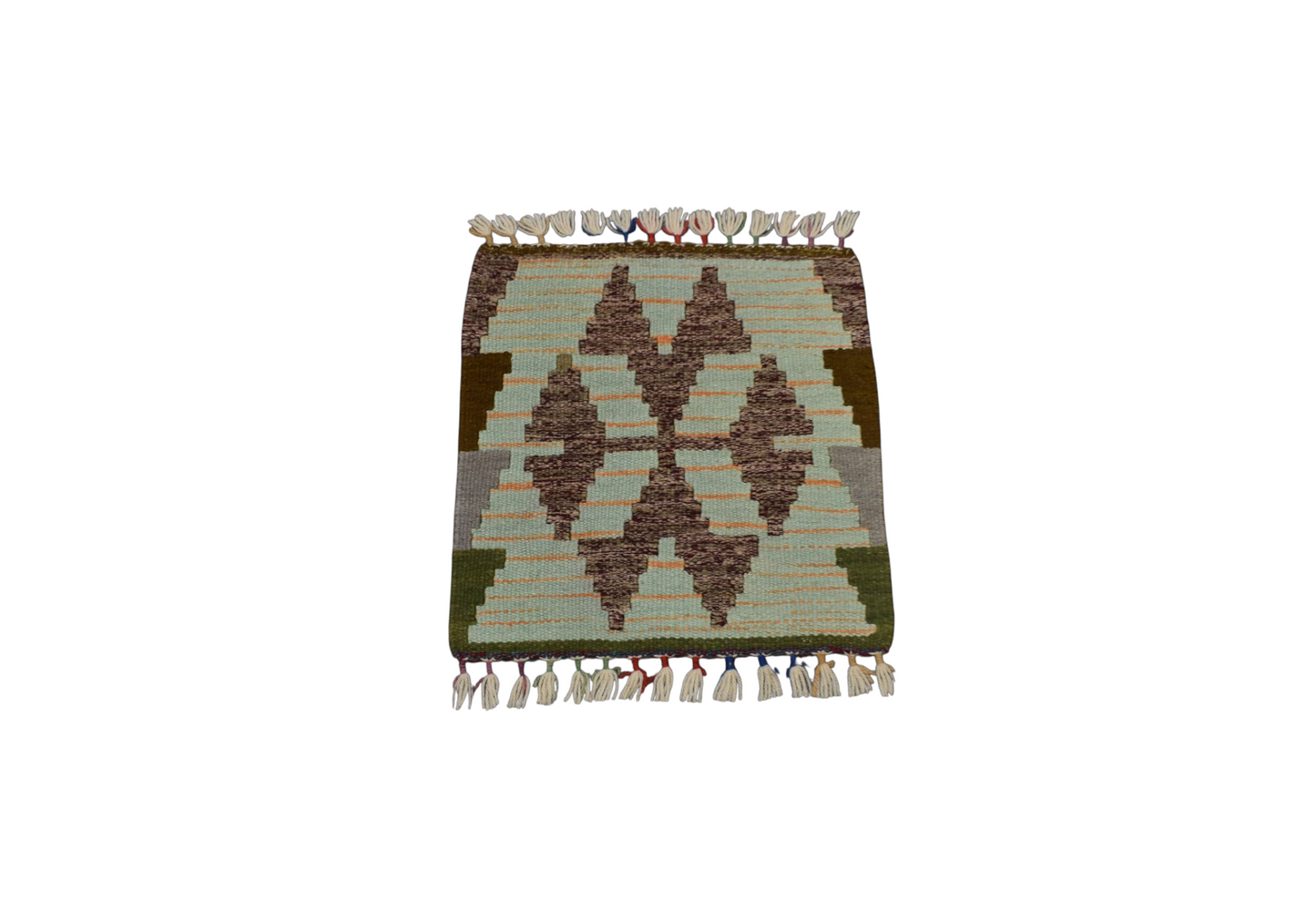 Kilim Antik El Dokuma Kare Köşe Sandalye Minderi Pınarbaşı Kayseri Yün Kilim 0866 - Yeni - Çok Renkli
