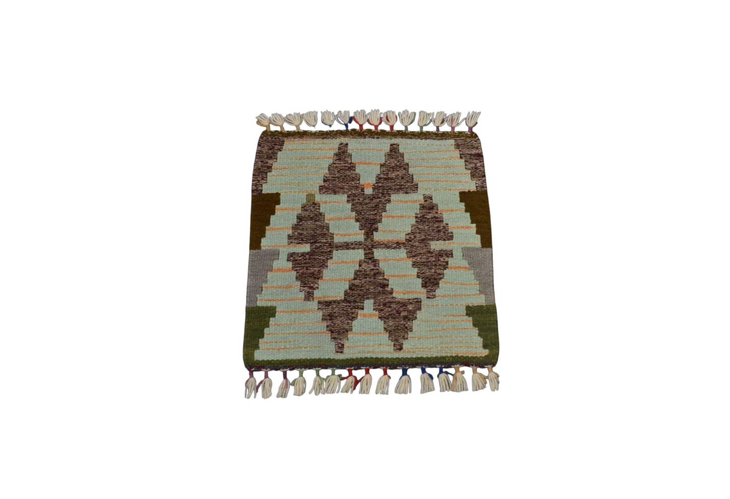 Kilim Antik El Dokuma Kare Köşe Sandalye Minderi Pınarbaşı Kayseri Yün Kilim 0866 - Yeni - Çok Renkli