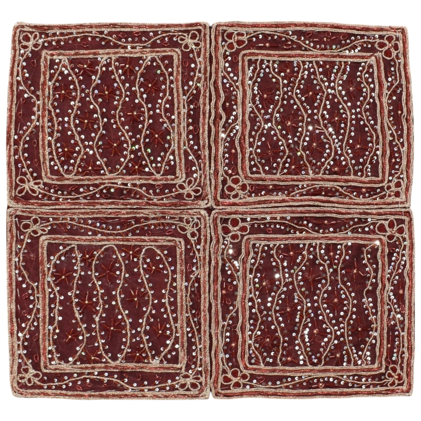 Kilim Antik El İşi İnce Kum Boncuklu Masa Sehpa Fiskos Örtüsü 0872 - Yeni - Çok Renkli