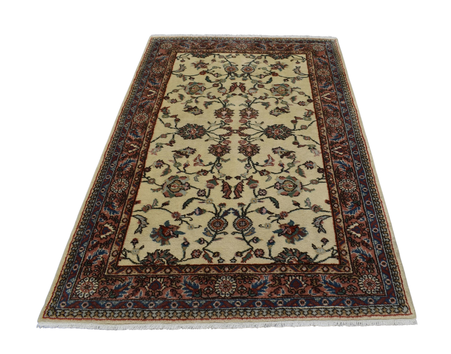 Kilim Antik El Dokuma 4m2 Serpme Dallı Çiçekli Uşak Yün Halı 0874 - Yeni - Çok Renkli