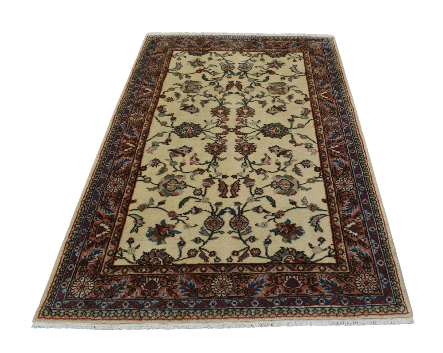 Kilim Antik El Dokuma 4m2 Serpme Dallı Çiçekli Uşak Yün Halı 0874 - Yeni - Çok Renkli