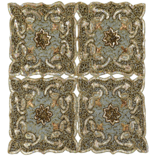 Kilim Antik El İşi Kum Boncuklu İnce Masa Sehpa Fiskos Örtüsü 0880 - Yeni - Çok Renkli