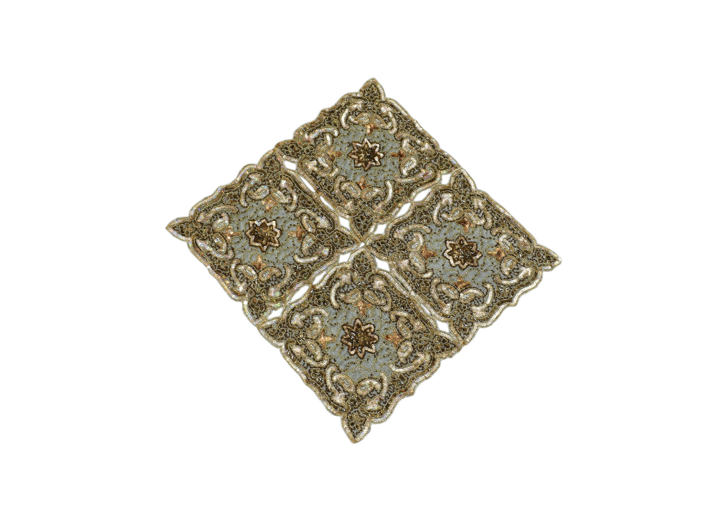 Kilim Antik El İşi Kum Boncuklu İnce Masa Sehpa Fiskos Örtüsü 0880 - Yeni - Çok Renkli