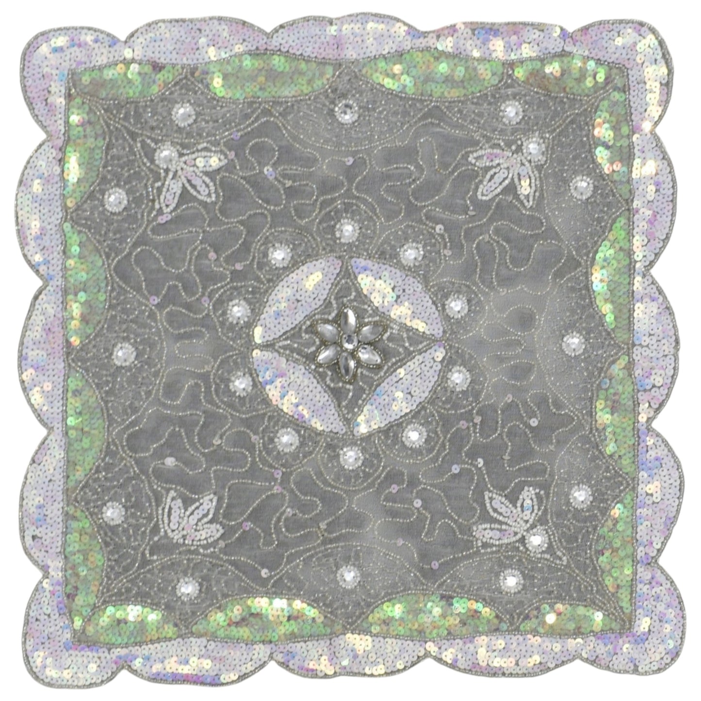 Kilim Antik El İşi İnce Kum Boncuklu Masa Fiskos Sehpa Örtüsü 0885 - Yeni - Çok Renkli