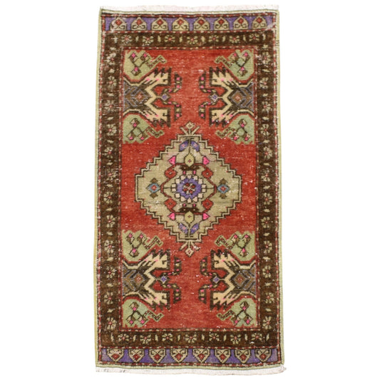Kilim Antik El Dokuma Anadolu Yün Halı 0889 - Vintage - Çok Renkli