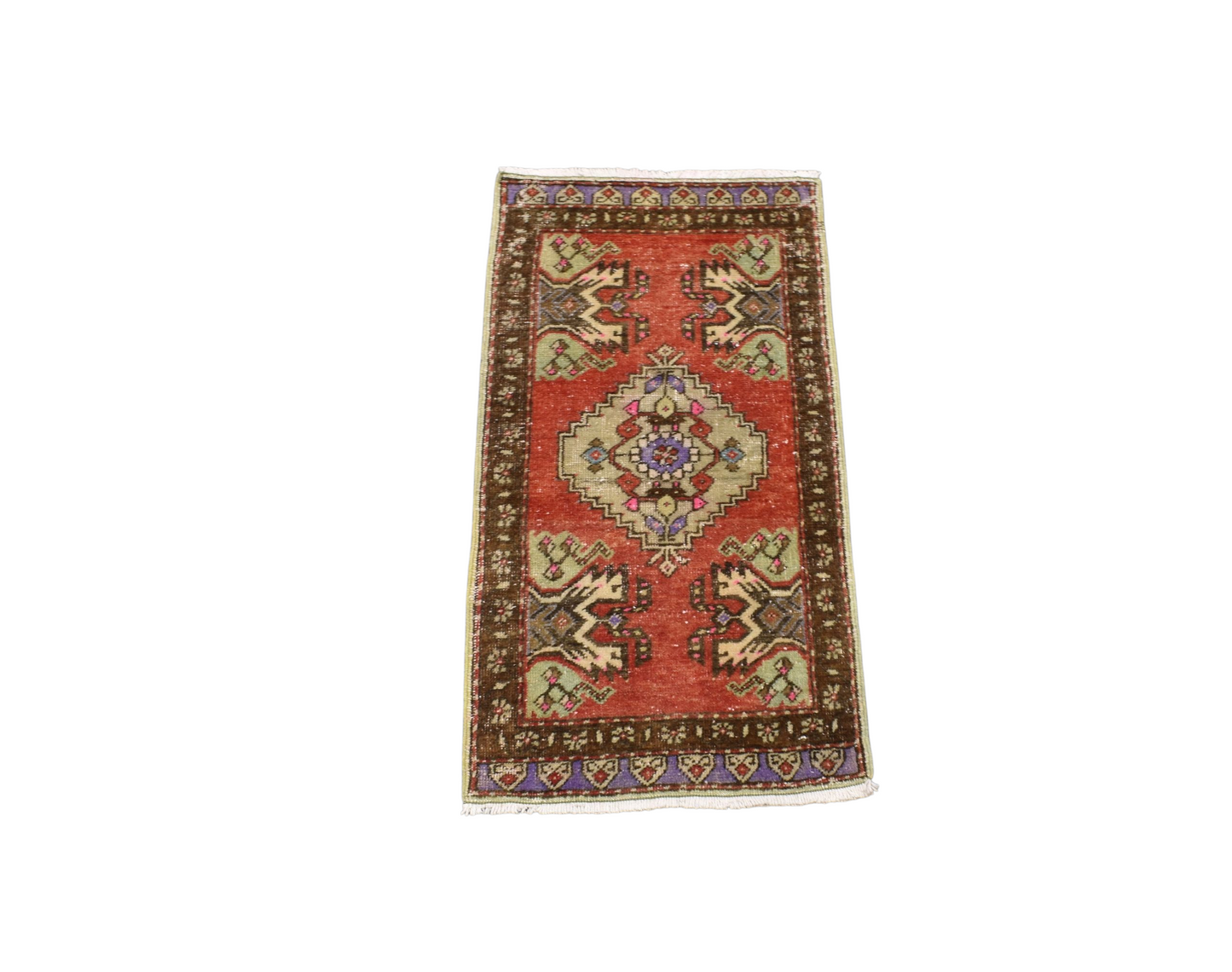 Kilim Antik El Dokuma Anadolu Yün Halı 0889 - Vintage - Çok Renkli