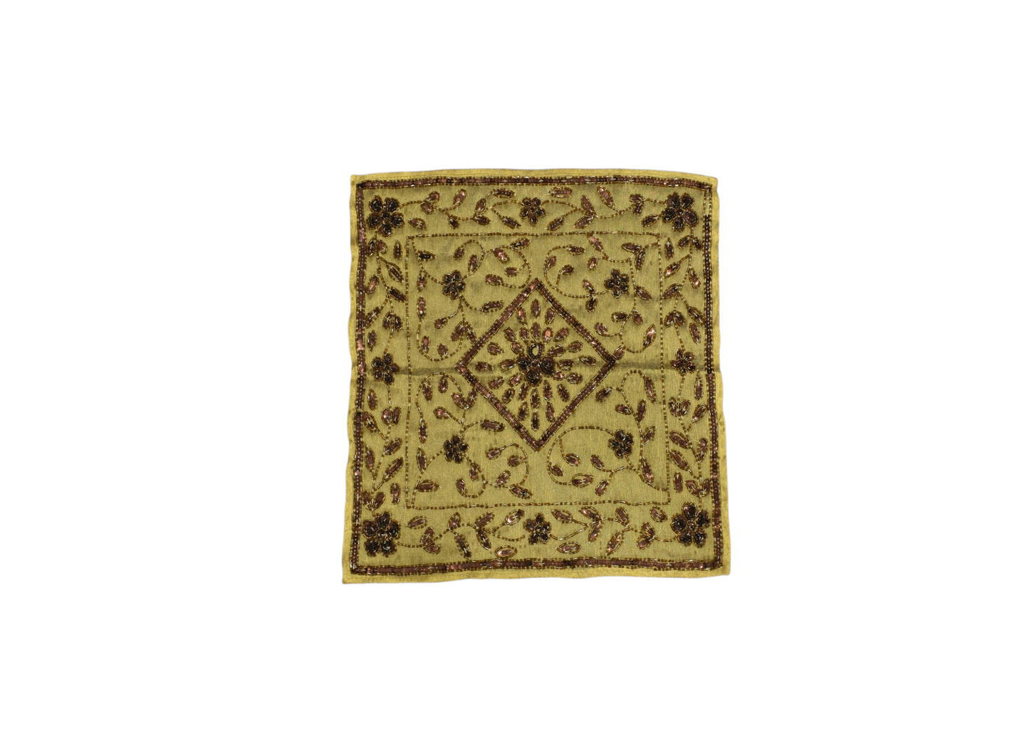 Kilim Antik El İşi İnce Kum Boncuklu Fiskos Masa Sehpa Örtüsü 0898 - Yeni - Çok Renkli