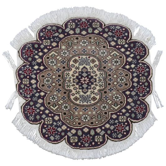 Kilim Antik El Dokuma Oval Yuvarlak Kayseri Bünyan Yün Halı 0899 - Yeni - Çok Renkli