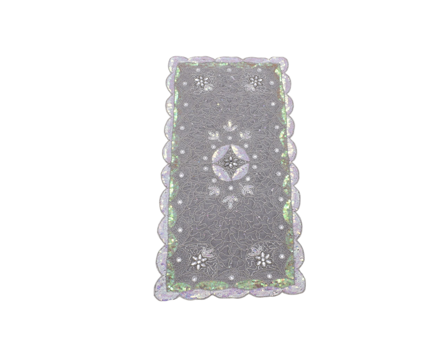 Kilim Antik El İşi İnce Kum Boncuklu Runner Sehpa Fiskos Masa Örtüsü 0906 - Yeni - Çok Renkli