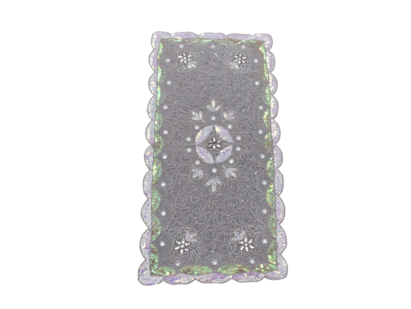 Kilim Antik El İşi İnce Kum Boncuklu Runner Sehpa Fiskos Masa Örtüsü 0906 - Yeni - Çok Renkli