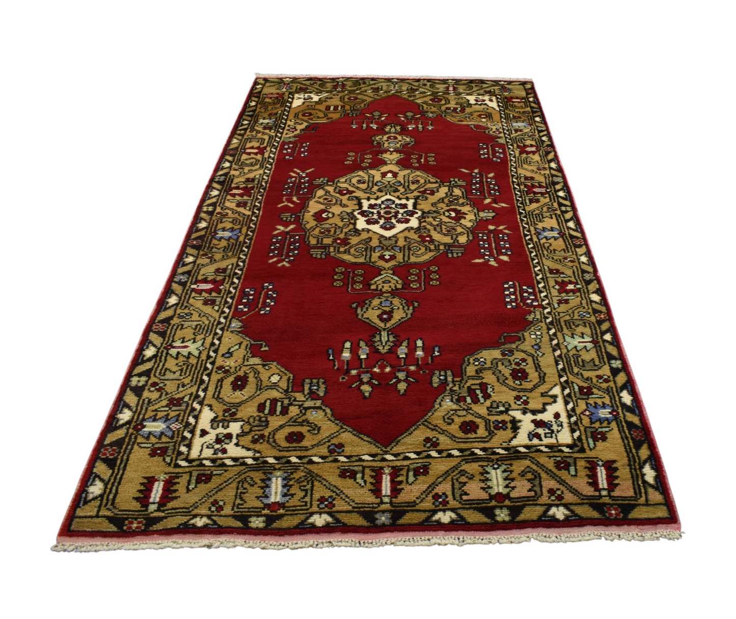 Kilim Antik El Dokuma Ezine Çanakkale Yörük Yün Halı 0909 - Yeni - Kırmızı