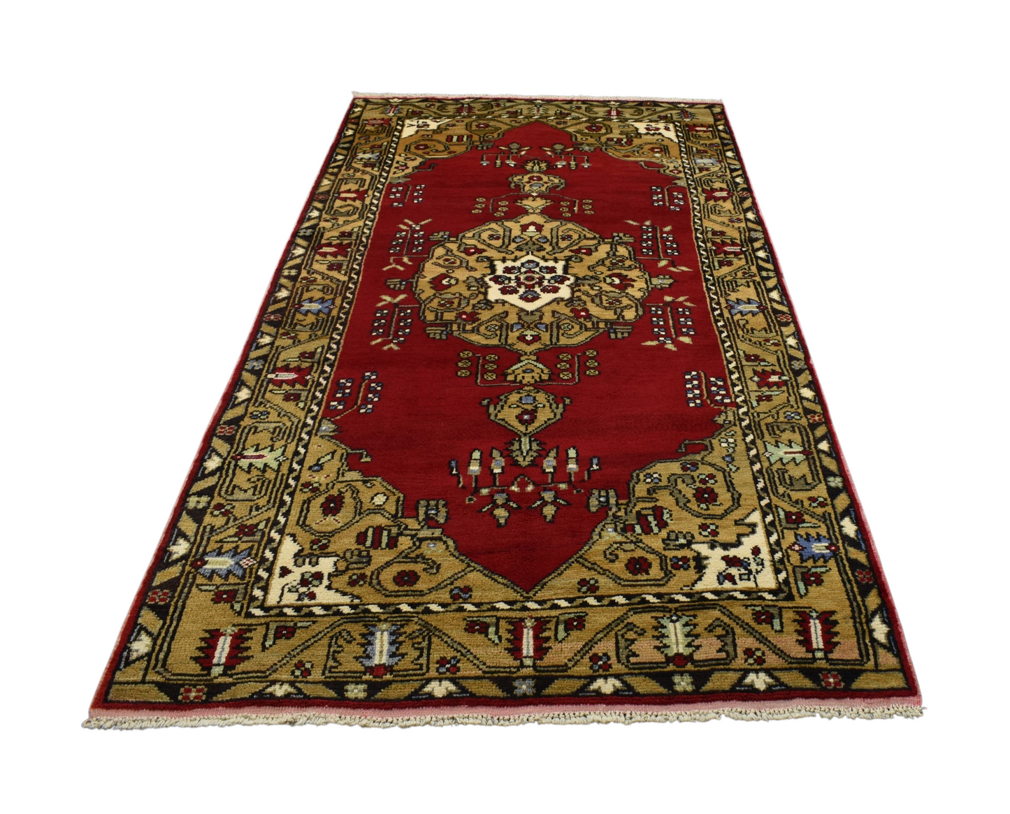 Kilim Antik El Dokuma Ezine Çanakkale Yörük Yün Halı 0909 - Yeni - Kırmızı