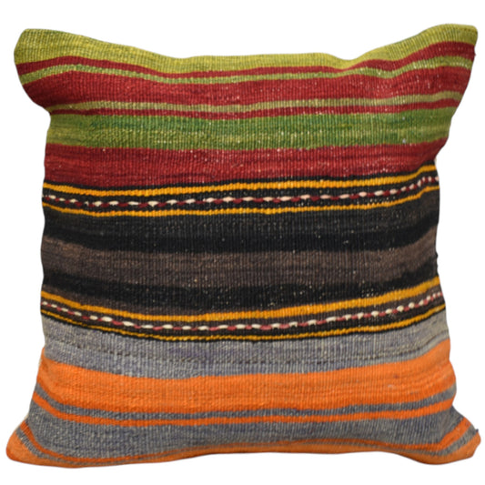 Kilim Antik El Dokuma Dekoratif Kilim Kırlent Yastık Kılıfı 0911 - Yeni - Çok Renkli