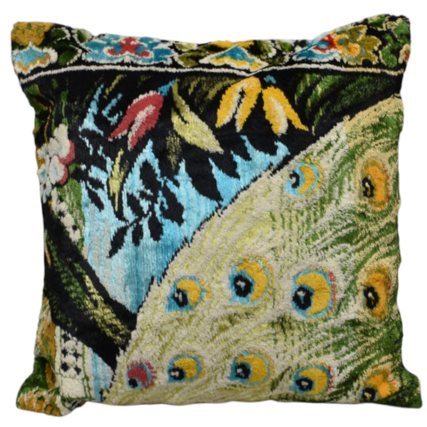 Kilim Antik Kadife Dokuma Dekoratif Kilim Kırlent Yastık Kılıfı 0921 - Yeni - Çok Renkli