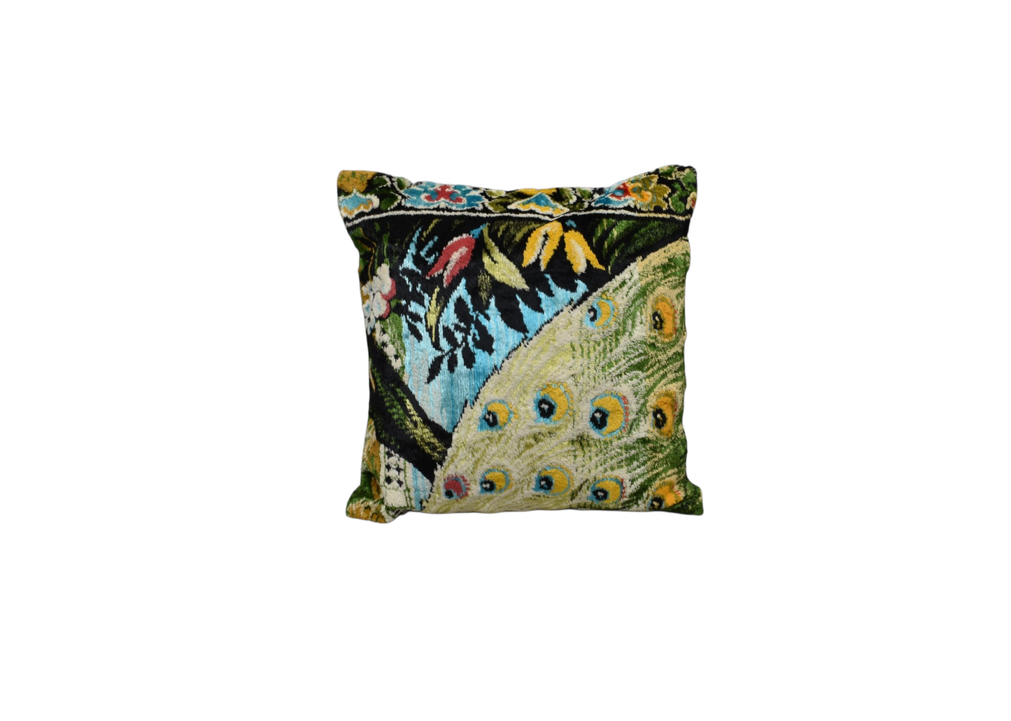 Kilim Antik Kadife Dokuma Dekoratif Kilim Kırlent Yastık Kılıfı 0921 - Yeni - Çok Renkli