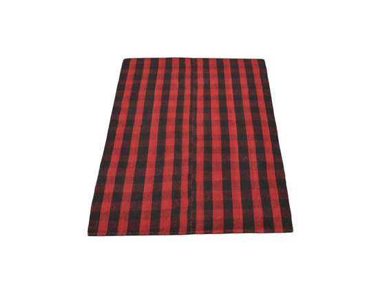 Kilim Antik El Dokuma Yün Ekoseli Sofra Yörük Kilimi 0092 - Yeni - Çok Renkli