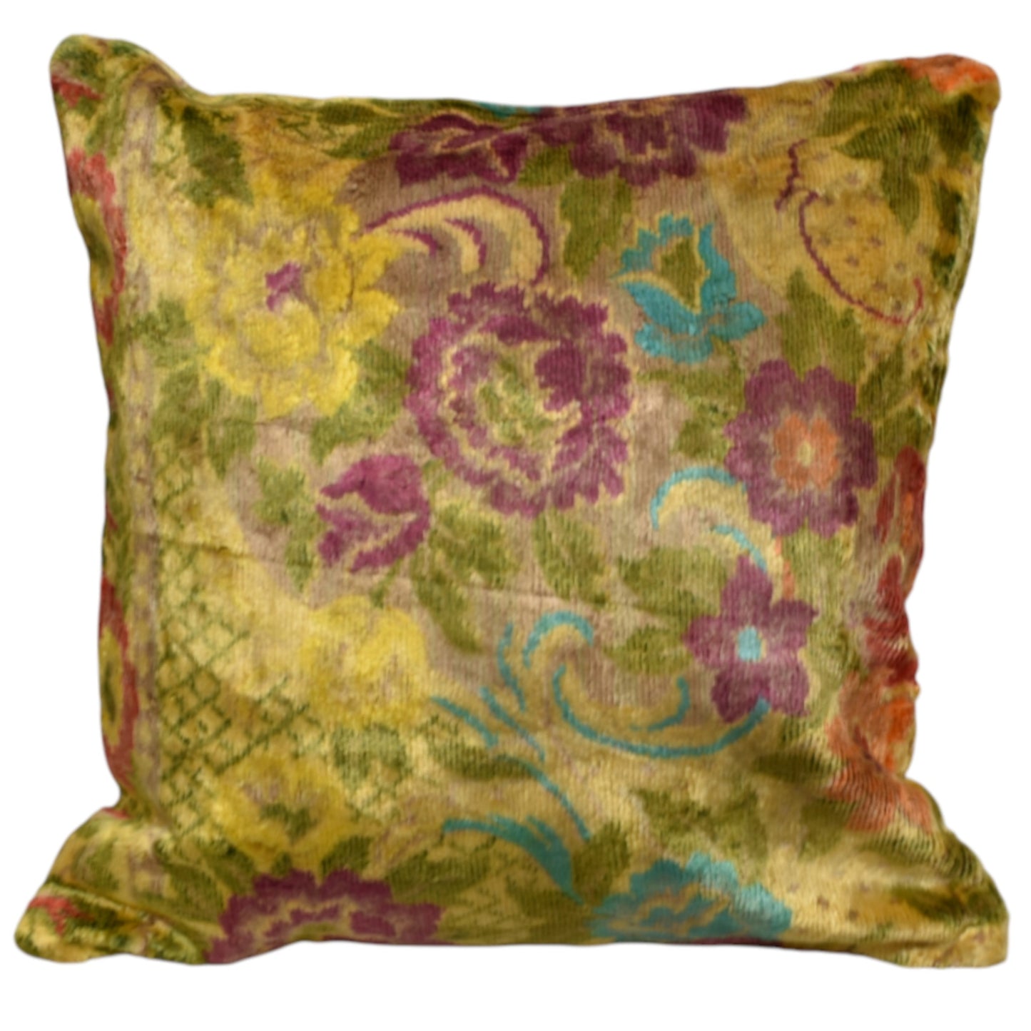 Kilim Antik Kadife Dokuma Dekoratif Kilim Kırlent Yastık Kılıfı 0941 - Yeni - Çok Renkli