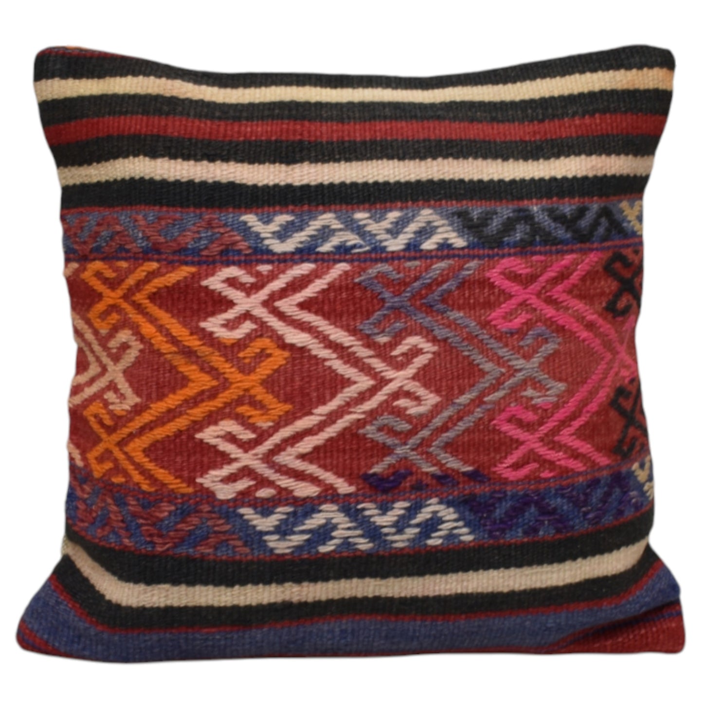 Kilim Antik El Dokuma Dekoratif Kilim Kırlent Yastık Kılıfı 0976 - Yeni - Çok Renkli