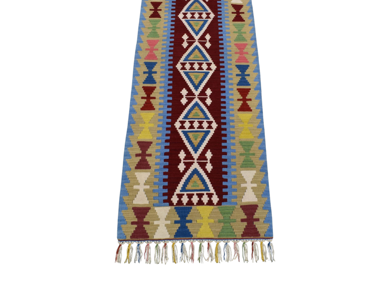 Kilim Antik El Dokuma Yün Mini Yolluk Pınarbaşı Kayseri Kilimi 0097 - Yeni - Çok Renkli
