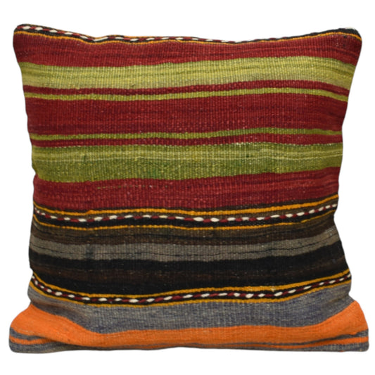 Kilim Antik El Dokuma Dekoratif Kilim Kırlent Yastık Kılıfı 0981 - Yeni - Çok Renkli