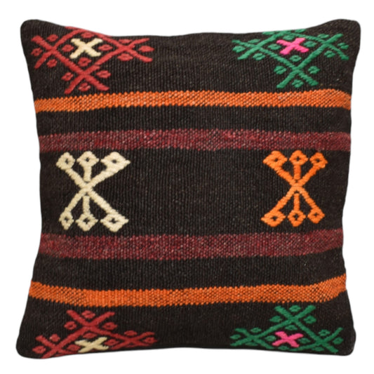 Kilim Antik El Dokuma Dekoratif Kilim Kırlent Yastık Kılıfı 0988 - Yeni - Çok Renkli